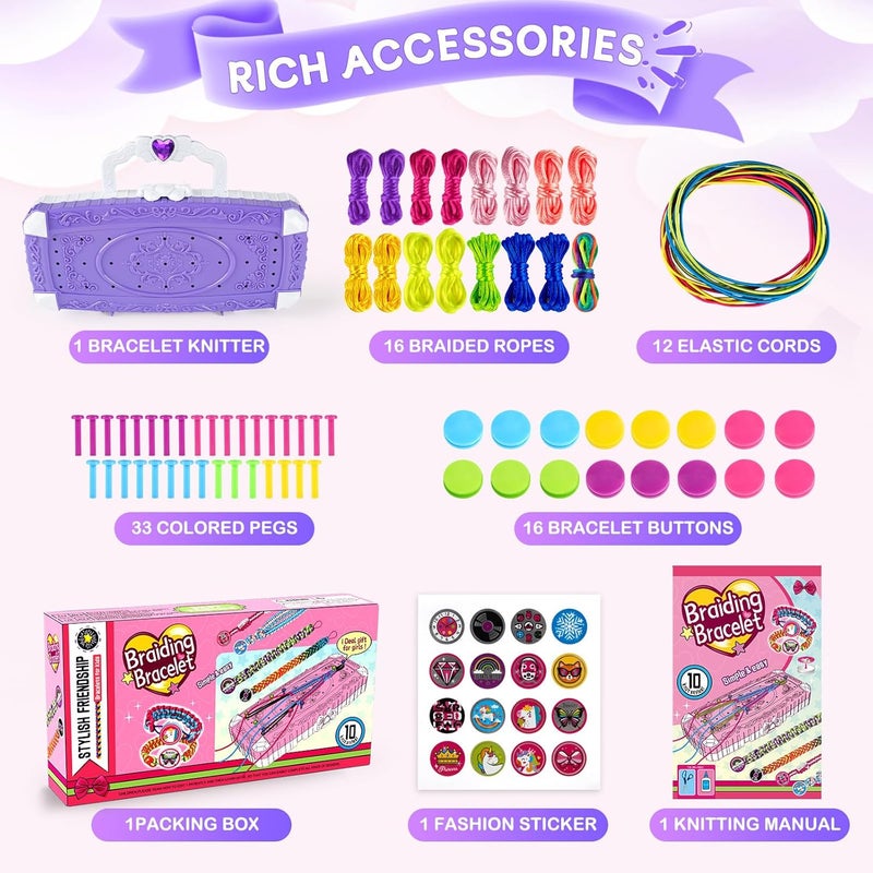 TQRAZ Bracelet Making Kit,Friendship Bracelet Kit,Arts and Crafts for Kids Age 8-12,Bracelet Making Kit for Girls 8-12,Birthday Gifts Ideas for Girls 8 9 10 11 12 Years Old - Image 2